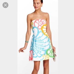 Lilly Pulitzer Neon and White Shell dress